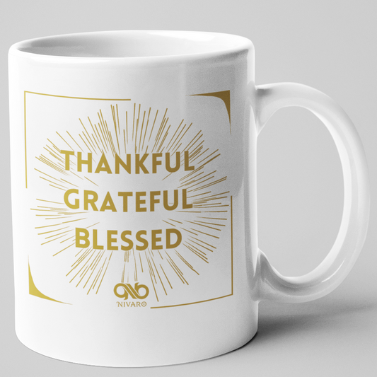 Thankful Grateful Blessed Coffee Mug